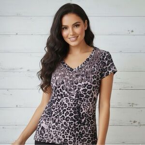 *SOLD* Juicy Couture Glitter Leopard short sleeve top